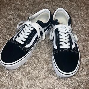 Vans Black & White Low-Top Skate Sneakers